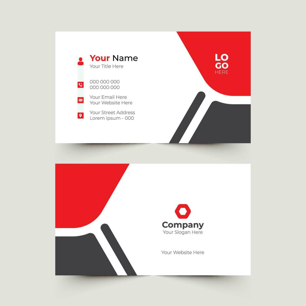 Simple creative and clean professional business card template design vector