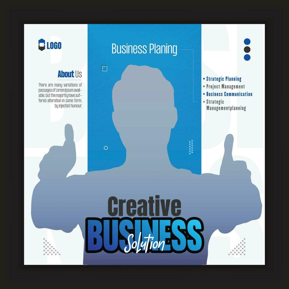 Creative business social media poster template vector