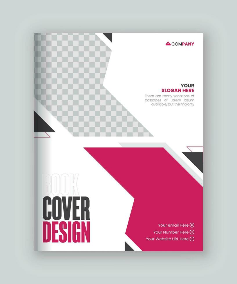 professional book cover design template. geometric shape background vector