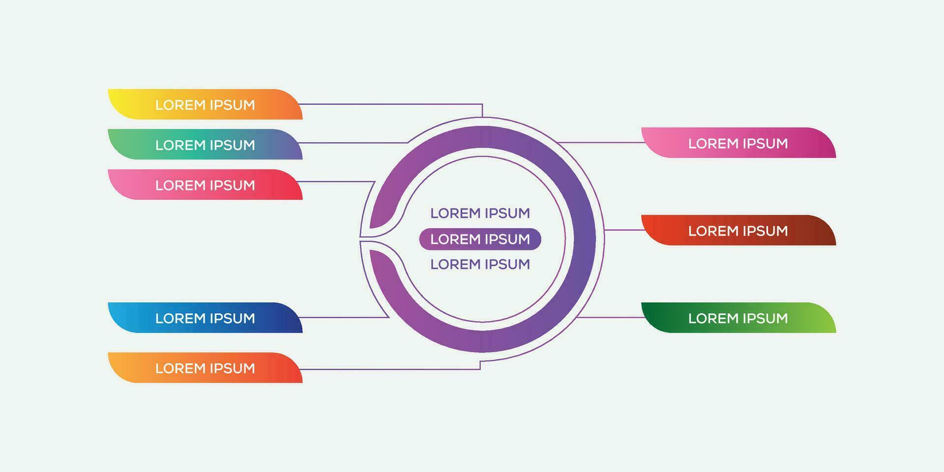 Services infographic design with circle and rounded shape for business template, Vector illustration