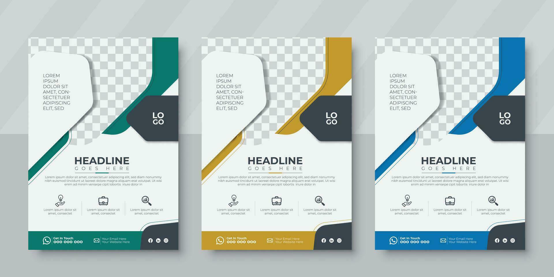 Creative modern business flyer, brochure, and leaflet design template, annual report, corporate flyer, poster, banner, and brochure template in an A4 size vector