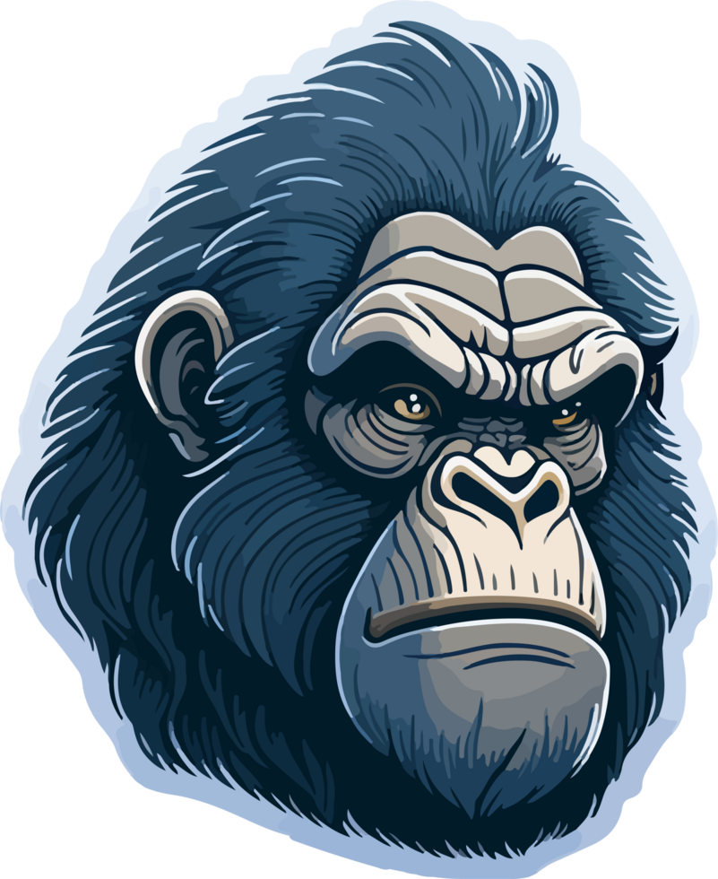 Gorilla Sticker Character AI Generative png
