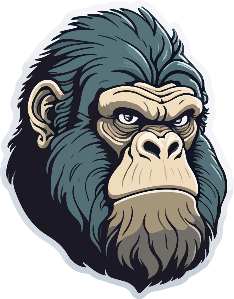 Head of Ape PNG Transparent AI Generative