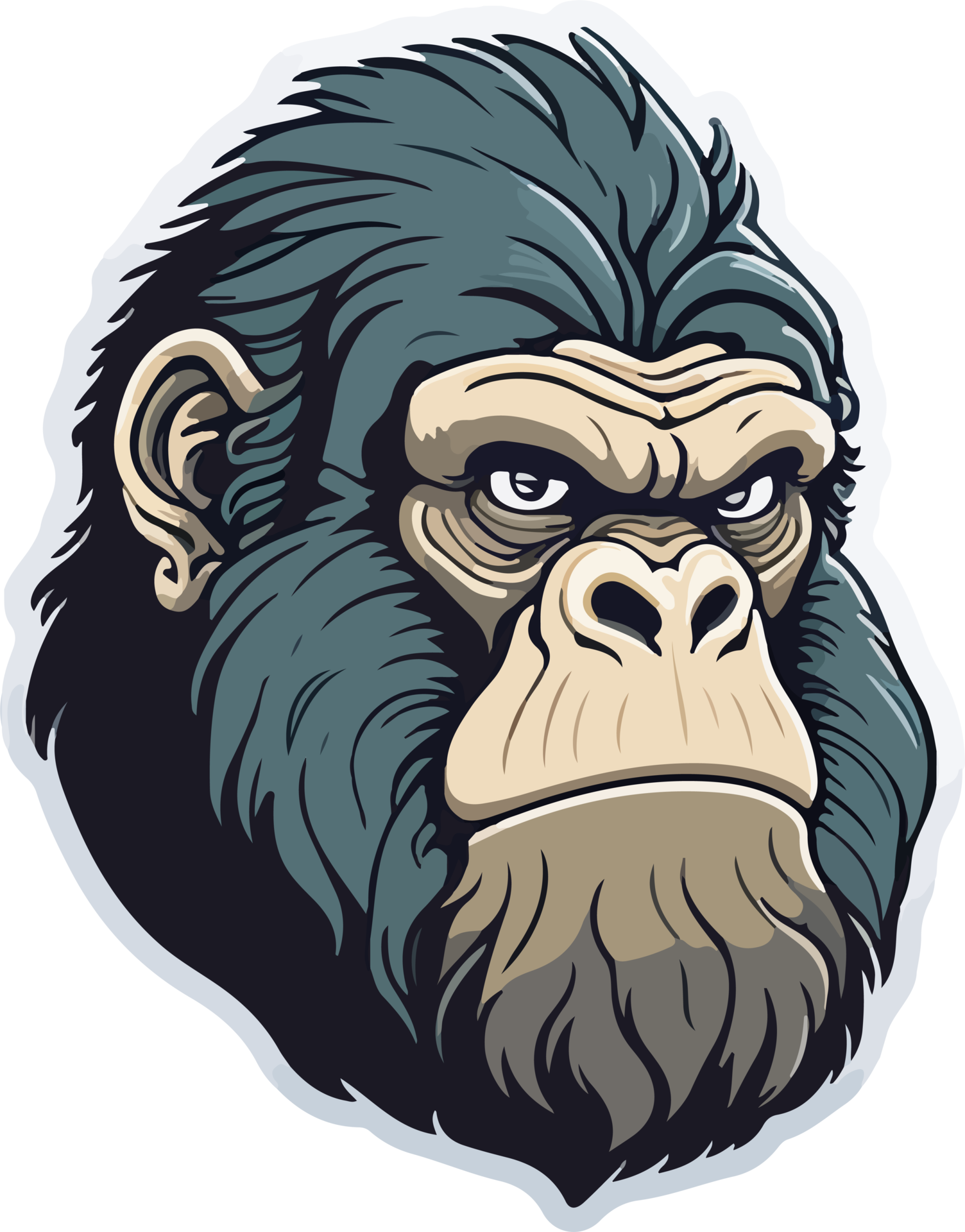 Head of Ape PNG Transparent AI Generative 30727528 PNG