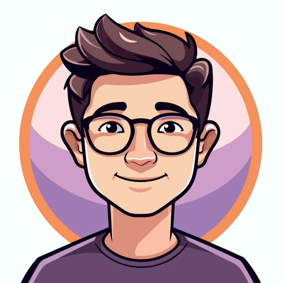 Geek Boy Vector illustration