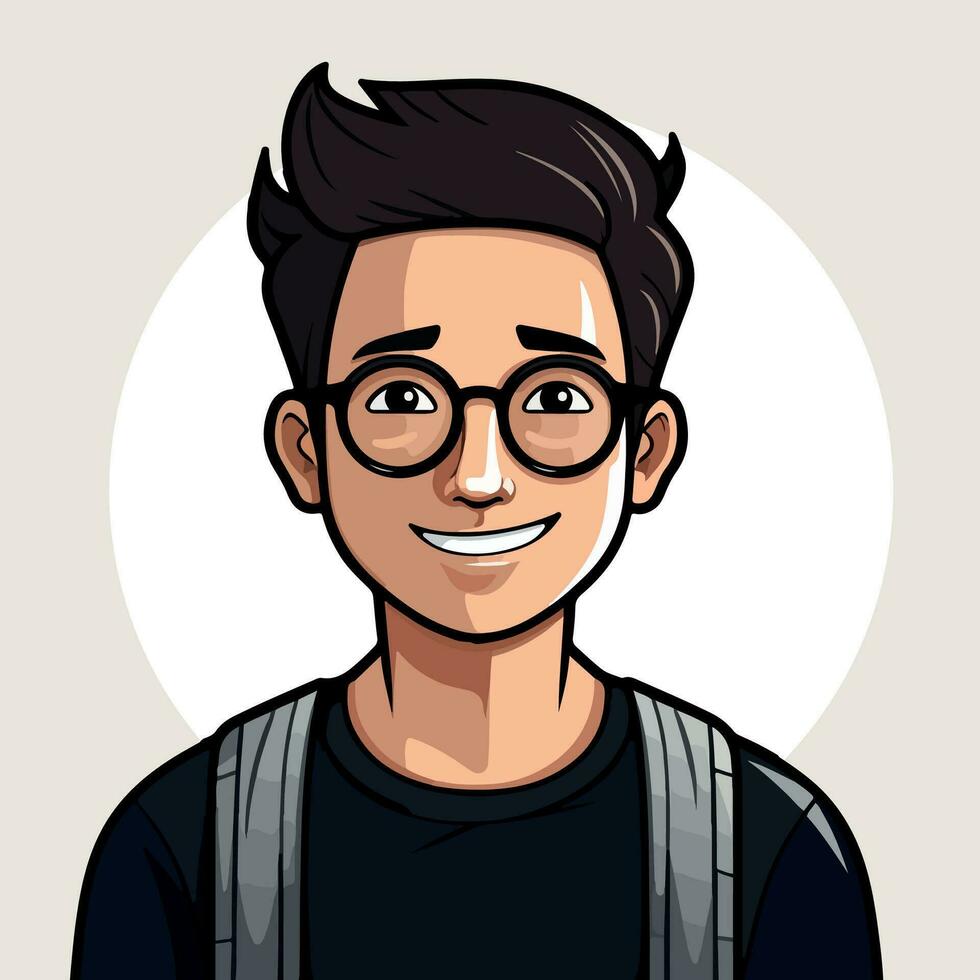 Geek Boy Vector illustration