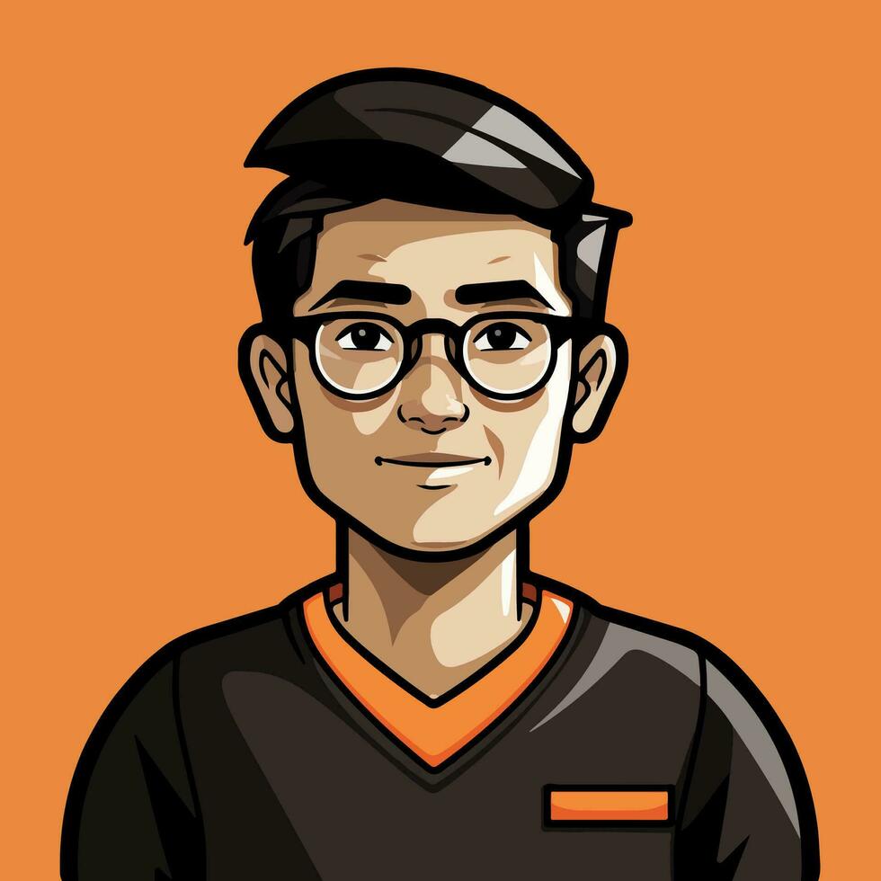 Geek Boy Vector illustration