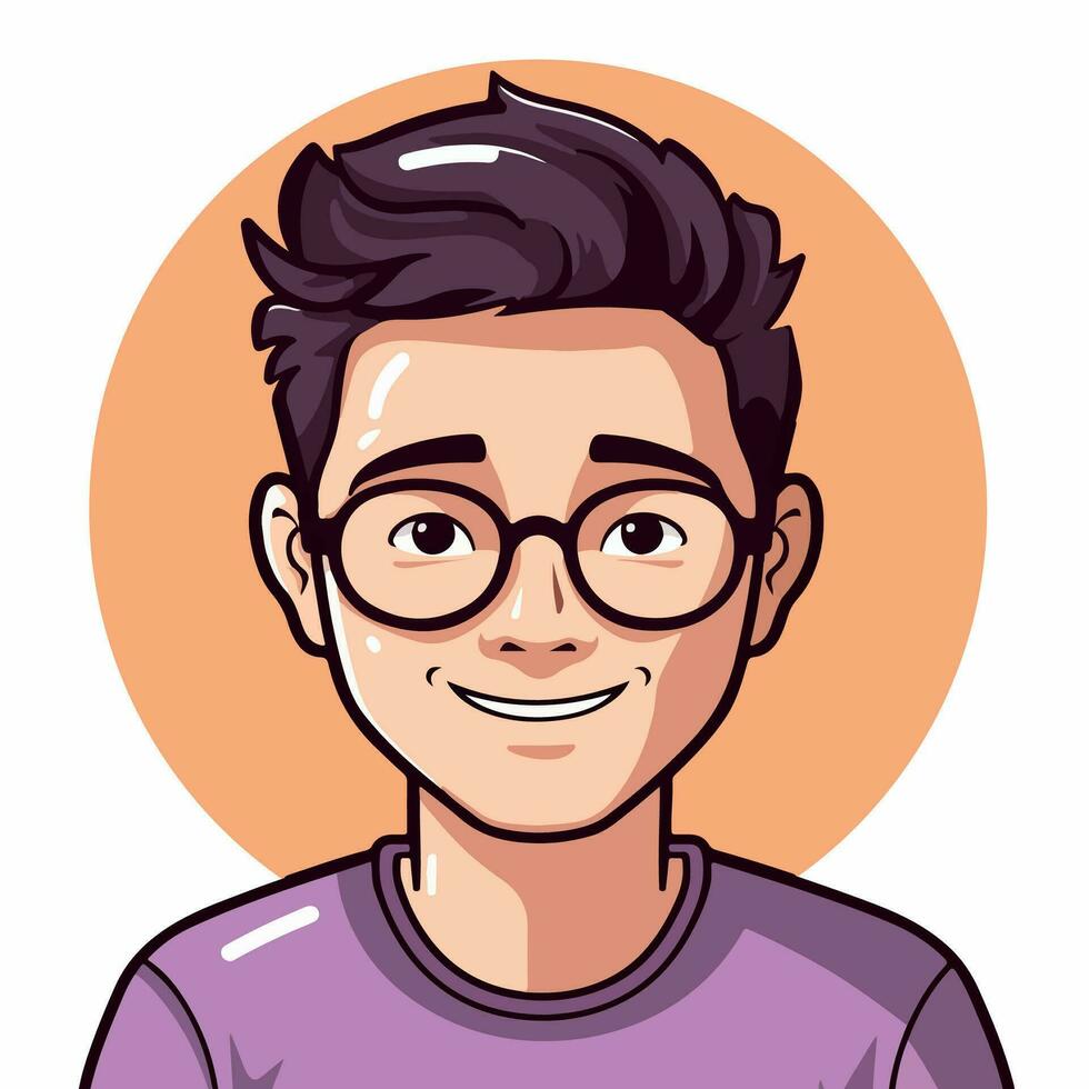 Geek Boy Vector illustration