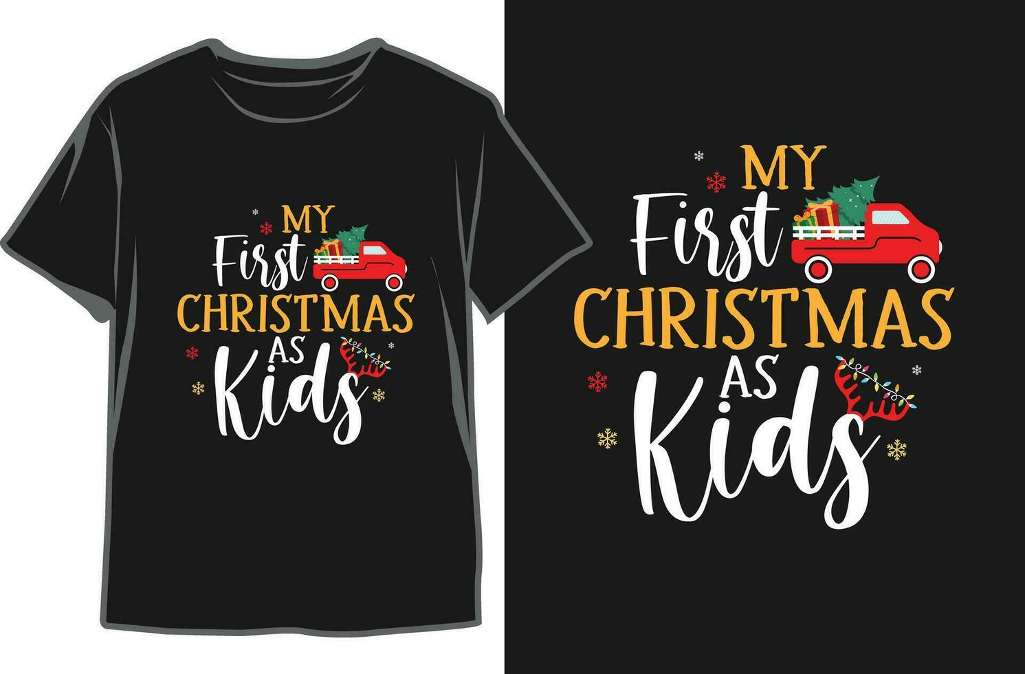 Christmas T-shirt Design. Festive T-shirt. Holiday Apparel vector