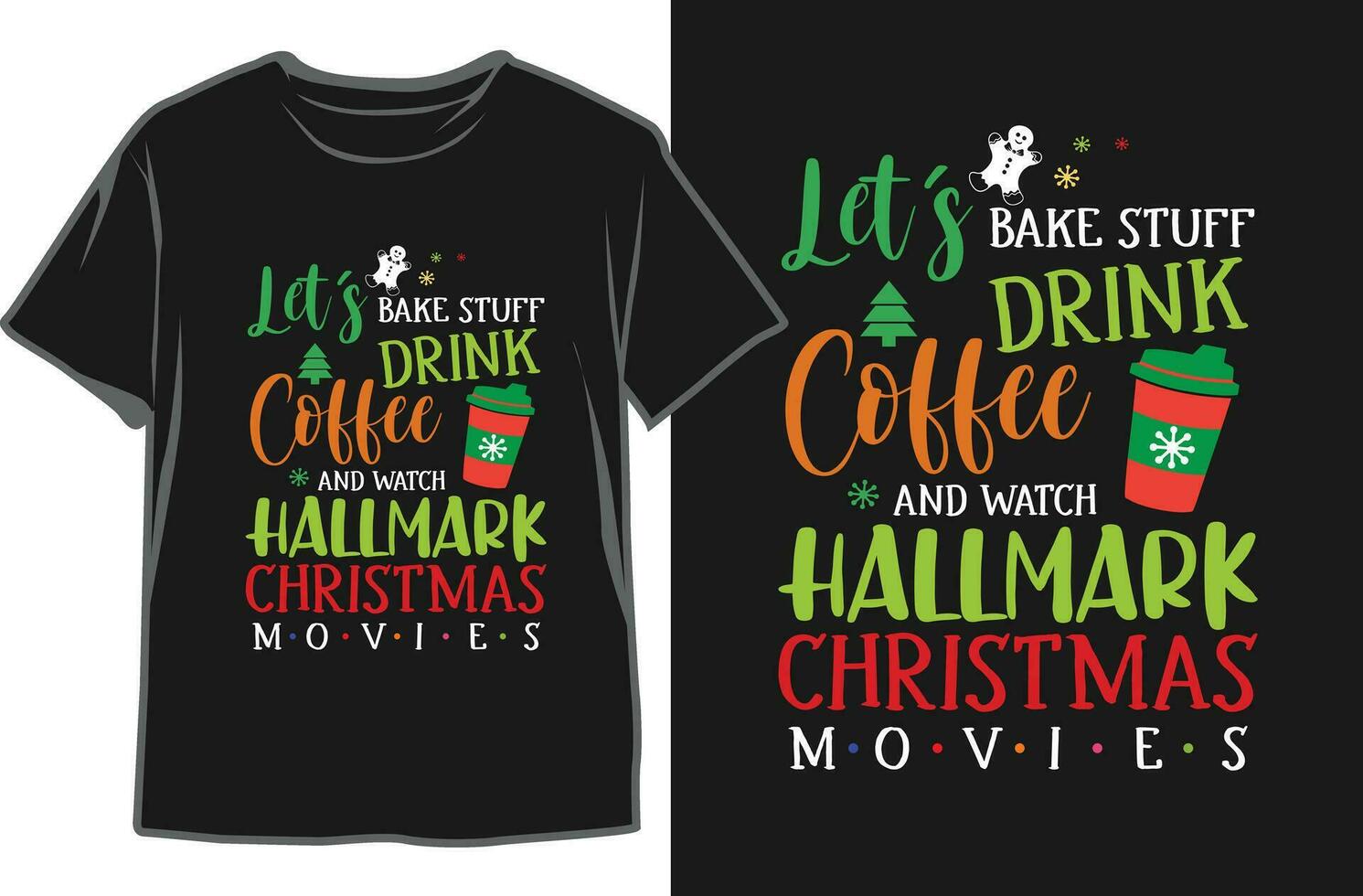 Christmas t-shirt design. Christmas beverages t-shirt vector
