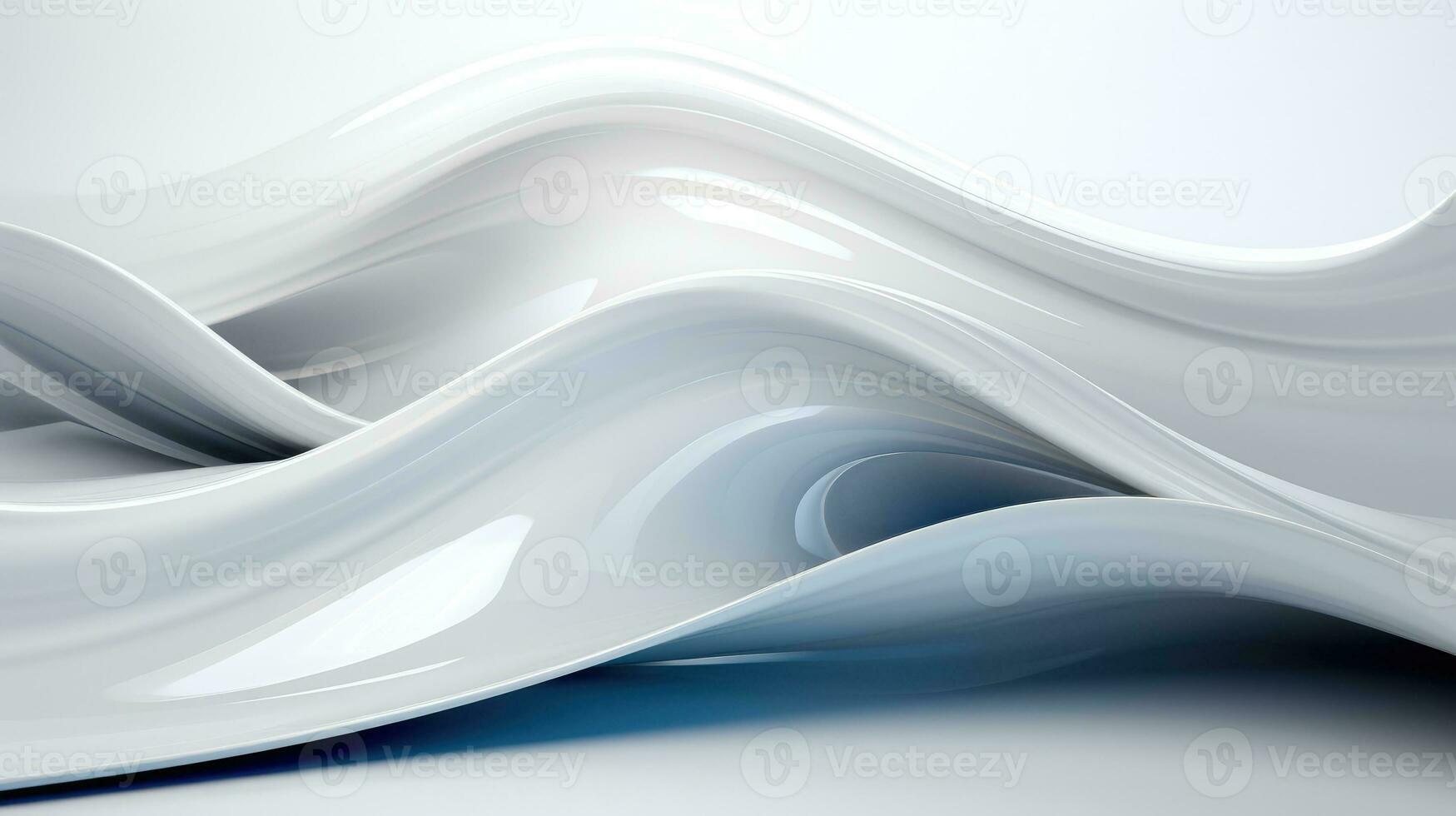 Minimalist 3D Abstract wavy white color background photo