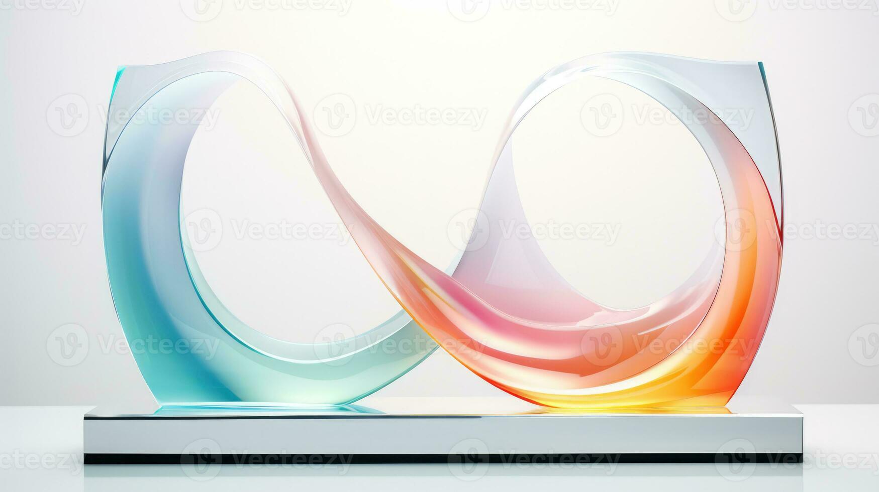 Crystal trophy plaque for awarding ceremony photo