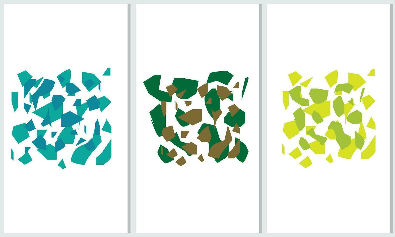 Terrazzo seamless pattern collection, with abstract mosaic stone shapes. vector