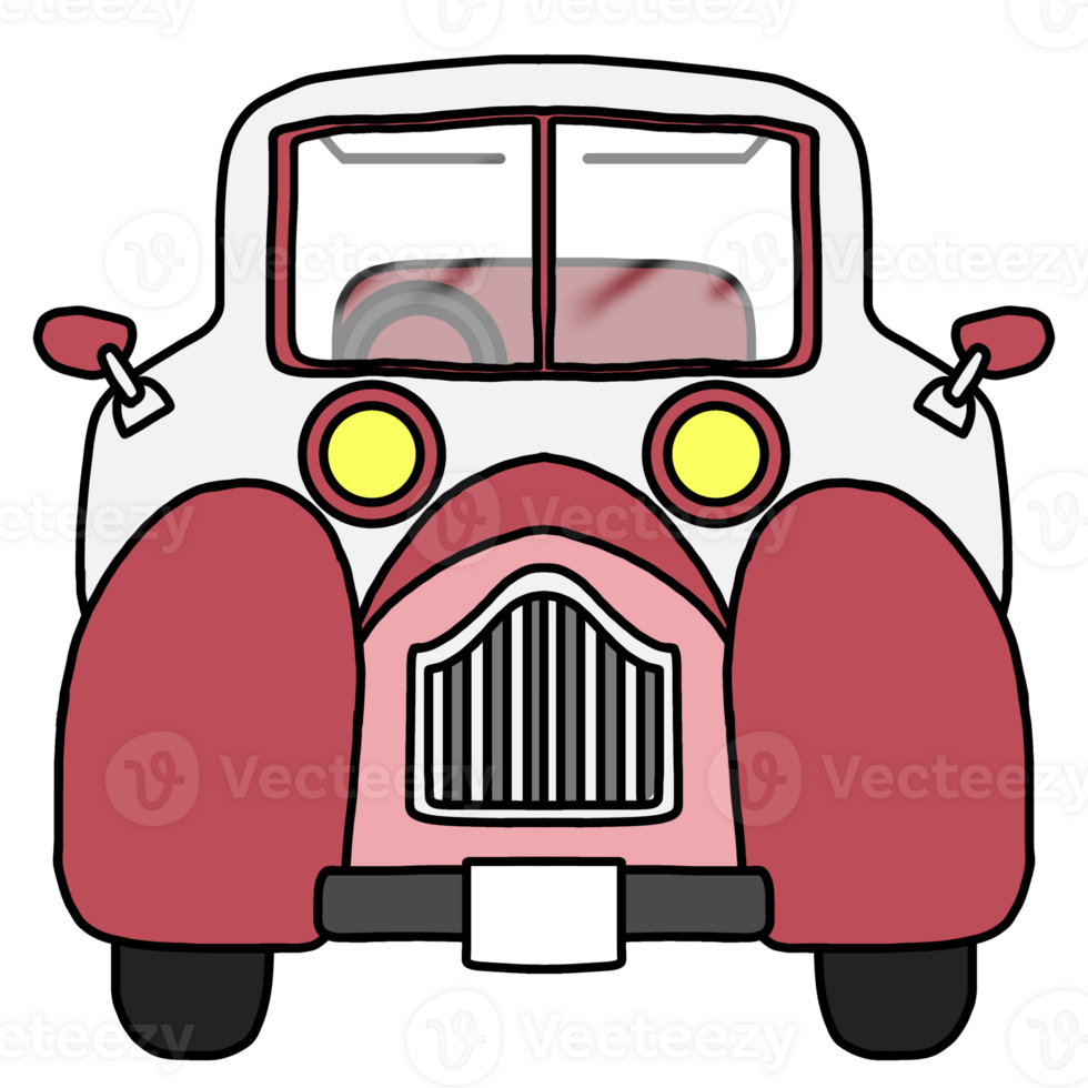 vecchio auto cartone animato png