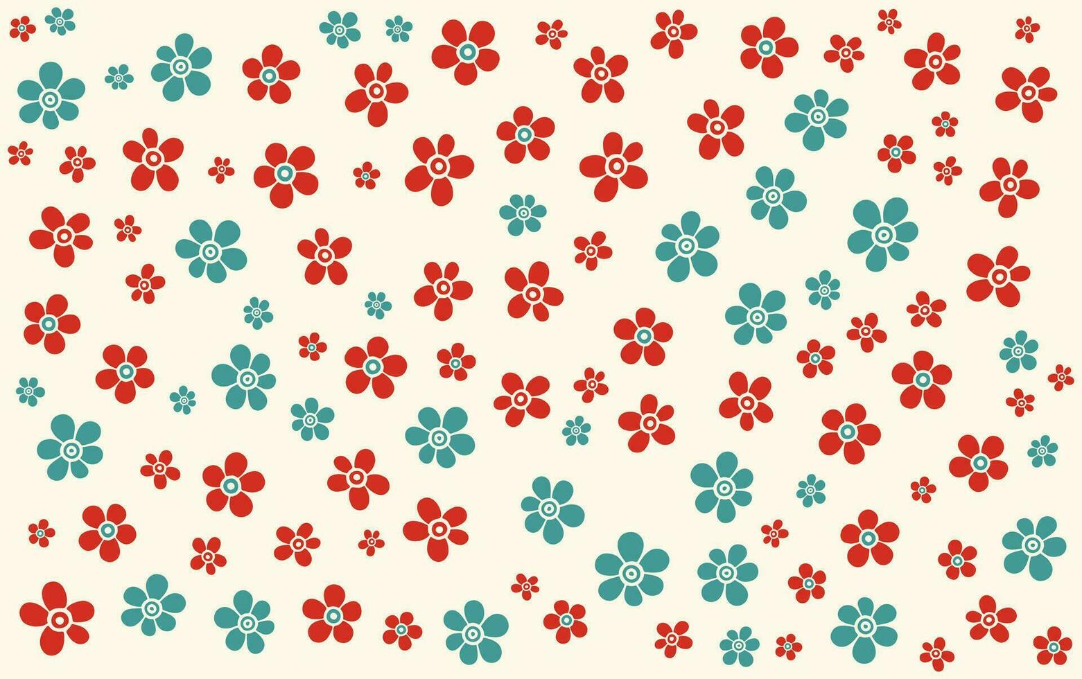 un rojo y azul floral modelo en un blanco antecedentes vector