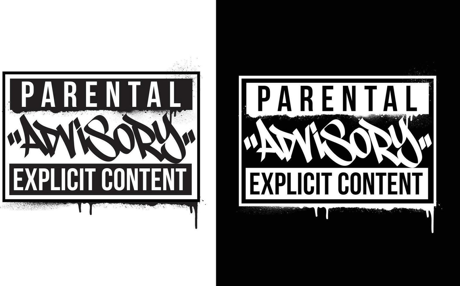 Parental Advisory text in graffiti style Graffiti text vector Parental Advisory text in graffiti style Graffiti text vector