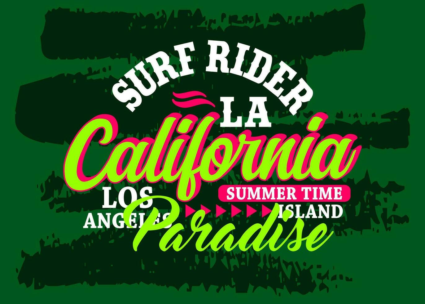 California Los Angeles surf rider paradise typeface vintage college, typography, for t-shirt, posters, labels, etc. vector