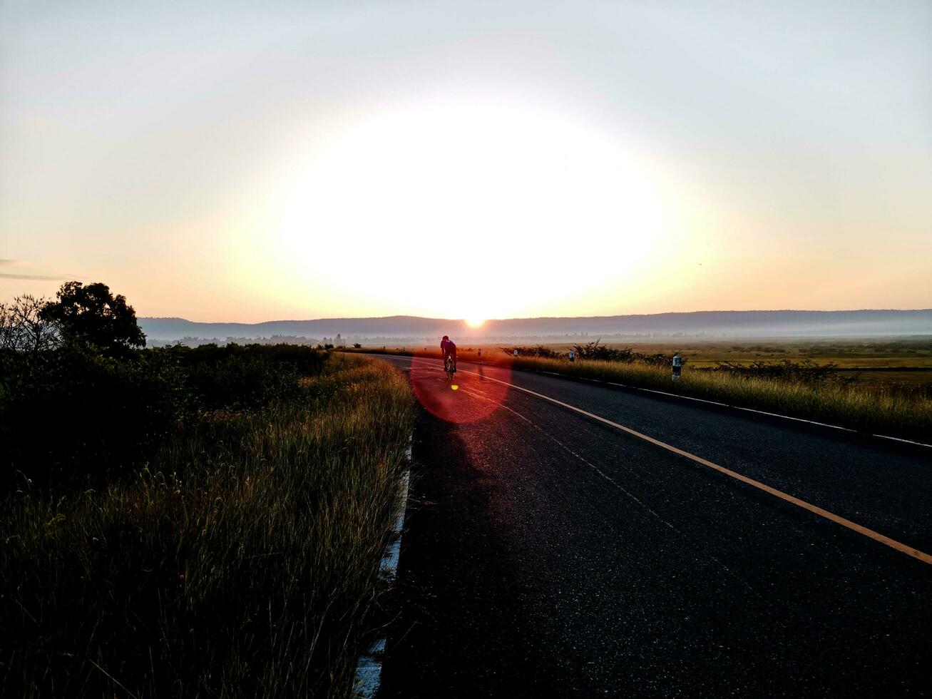 The atmosphere of the road behind the dam, the exercise place photo