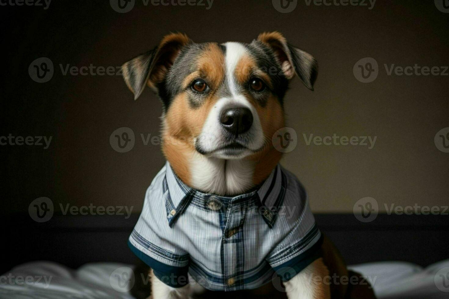 linda perro vistiendo camisa. ai generativo Pro foto