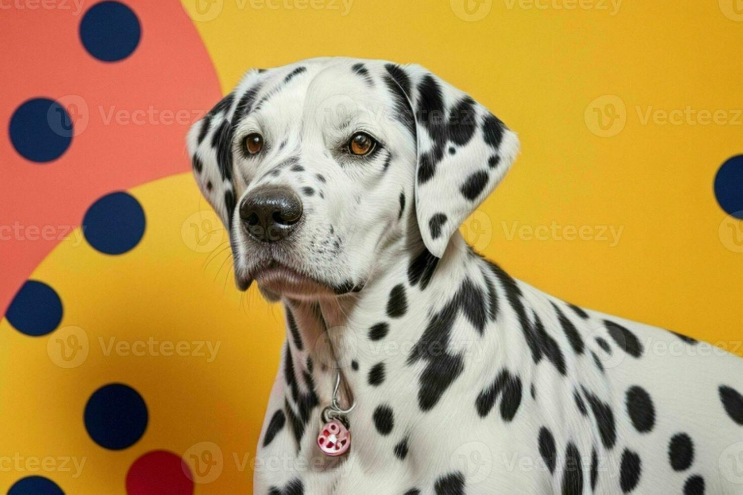 Photo of dalmatian dog. AI Generative Pro Photo