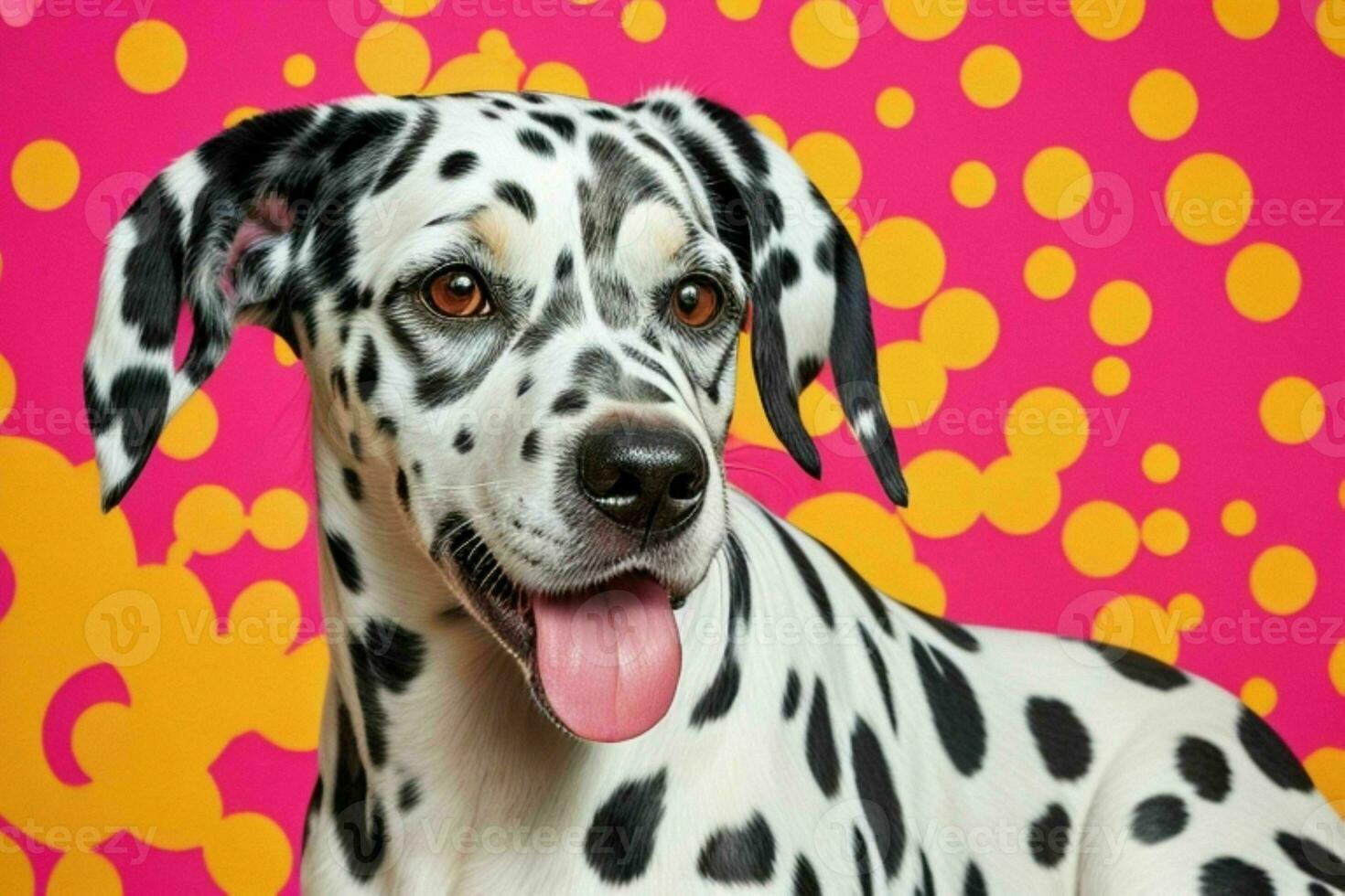 Photo of dalmatian dog. AI Generative Pro Photo