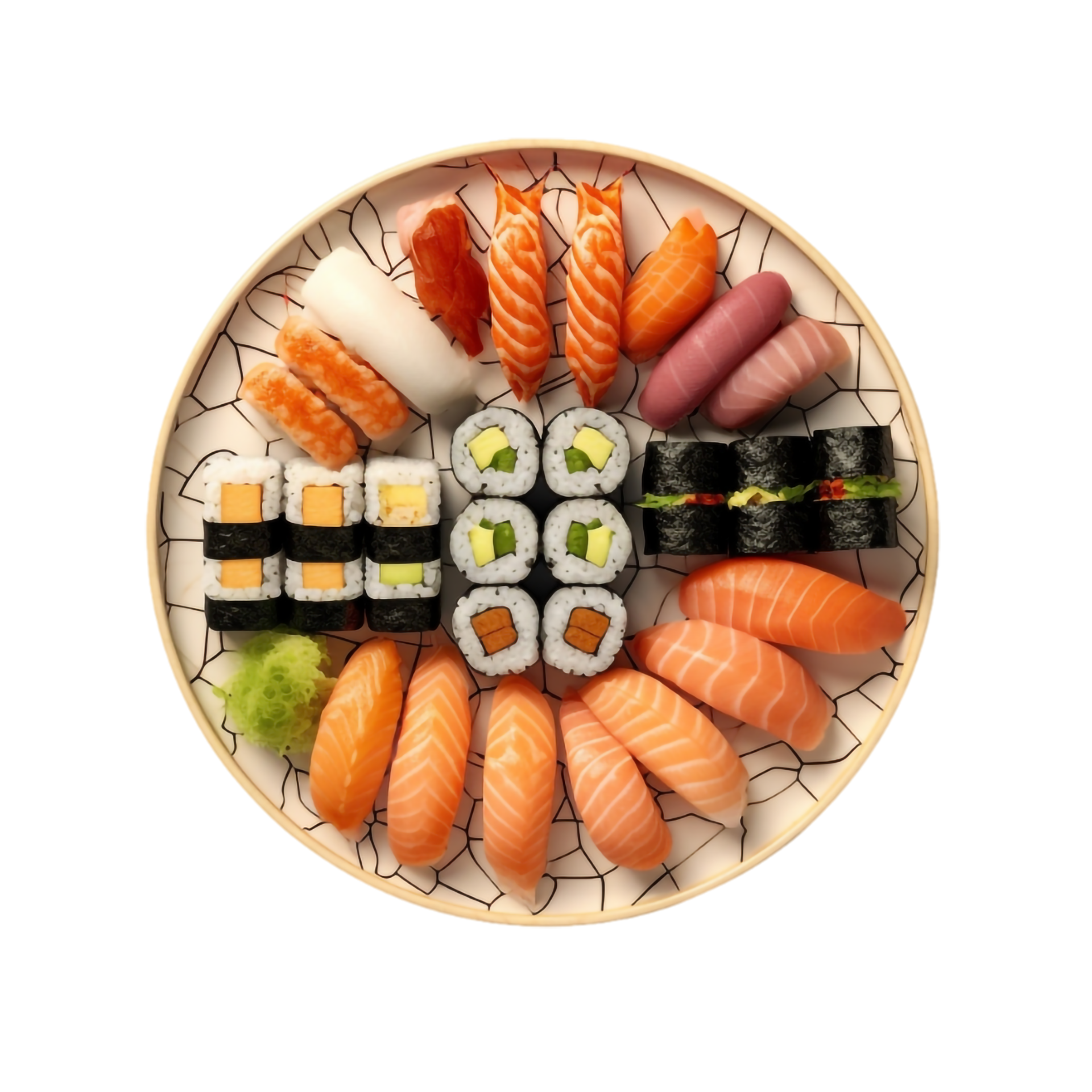 sushi platter with different types of sushi,AI Generative 30728541 PNG