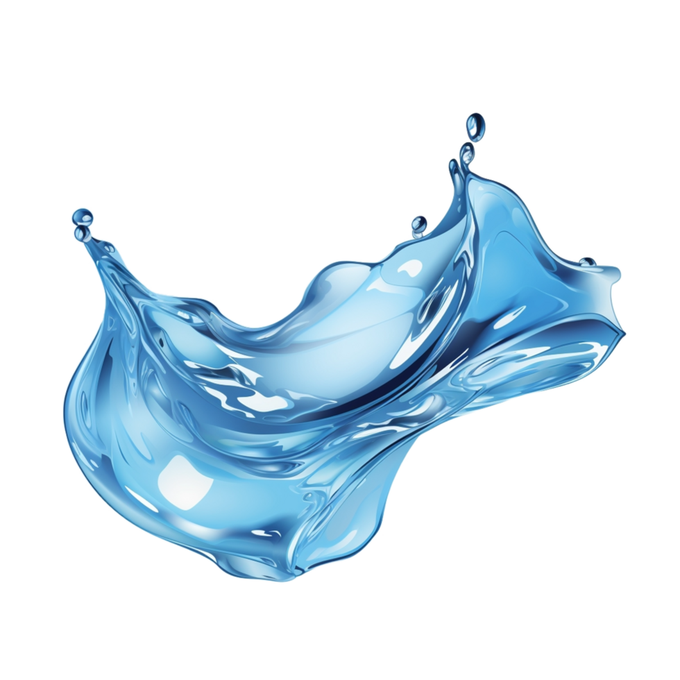 water splash isolated on transparent background,AI Generative png