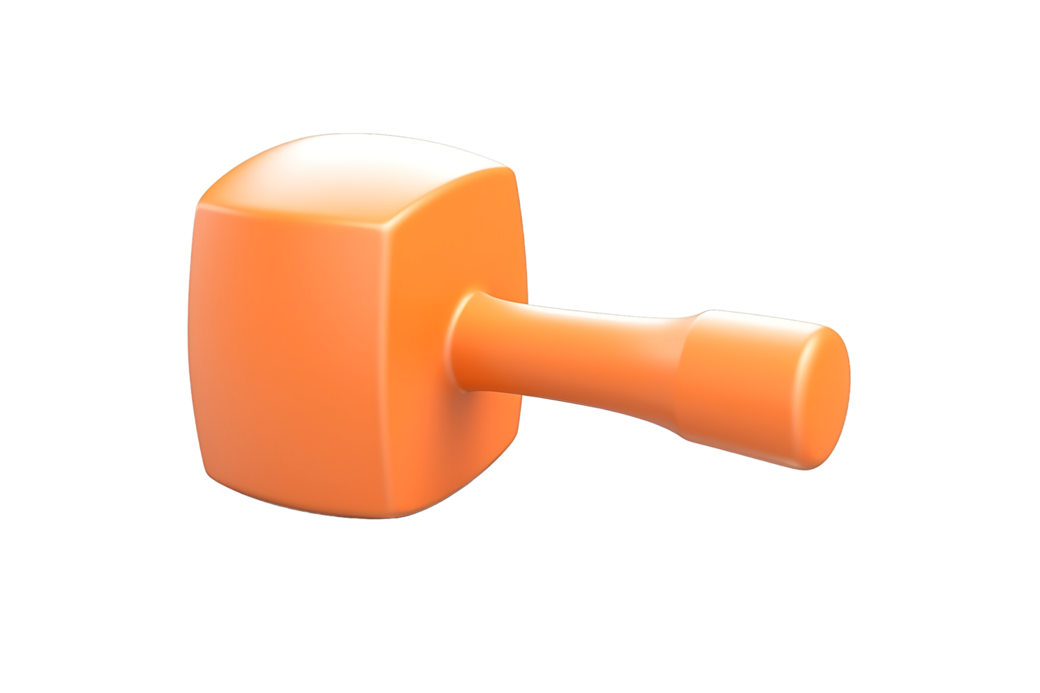 an orange hammer on a transparent background,AI Generative png