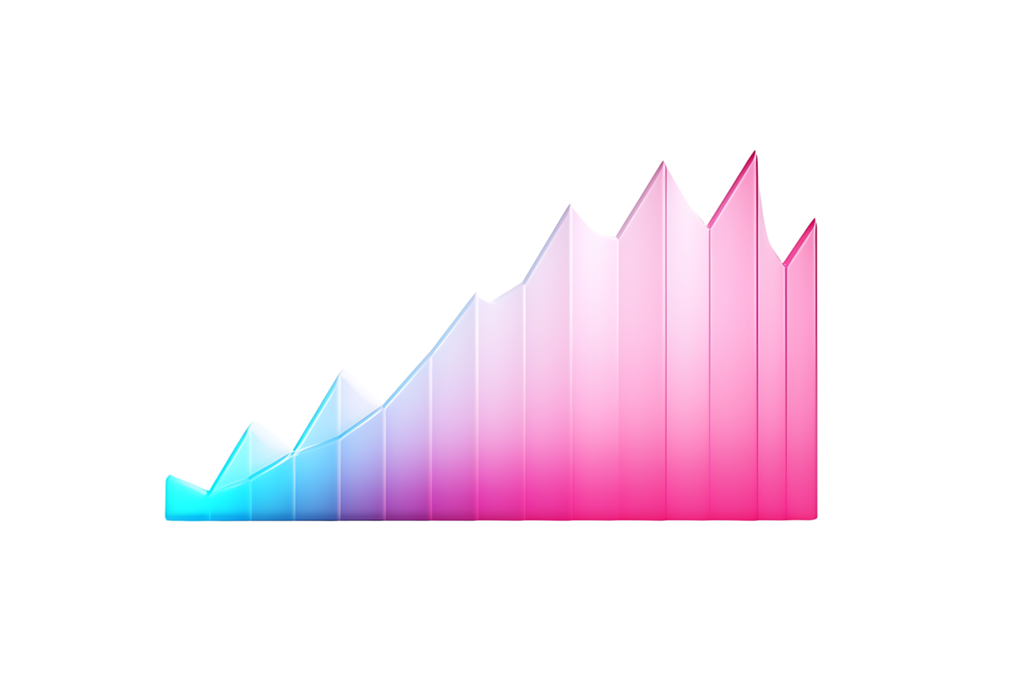 a graph chart with a pink and blue color,AI Generative png