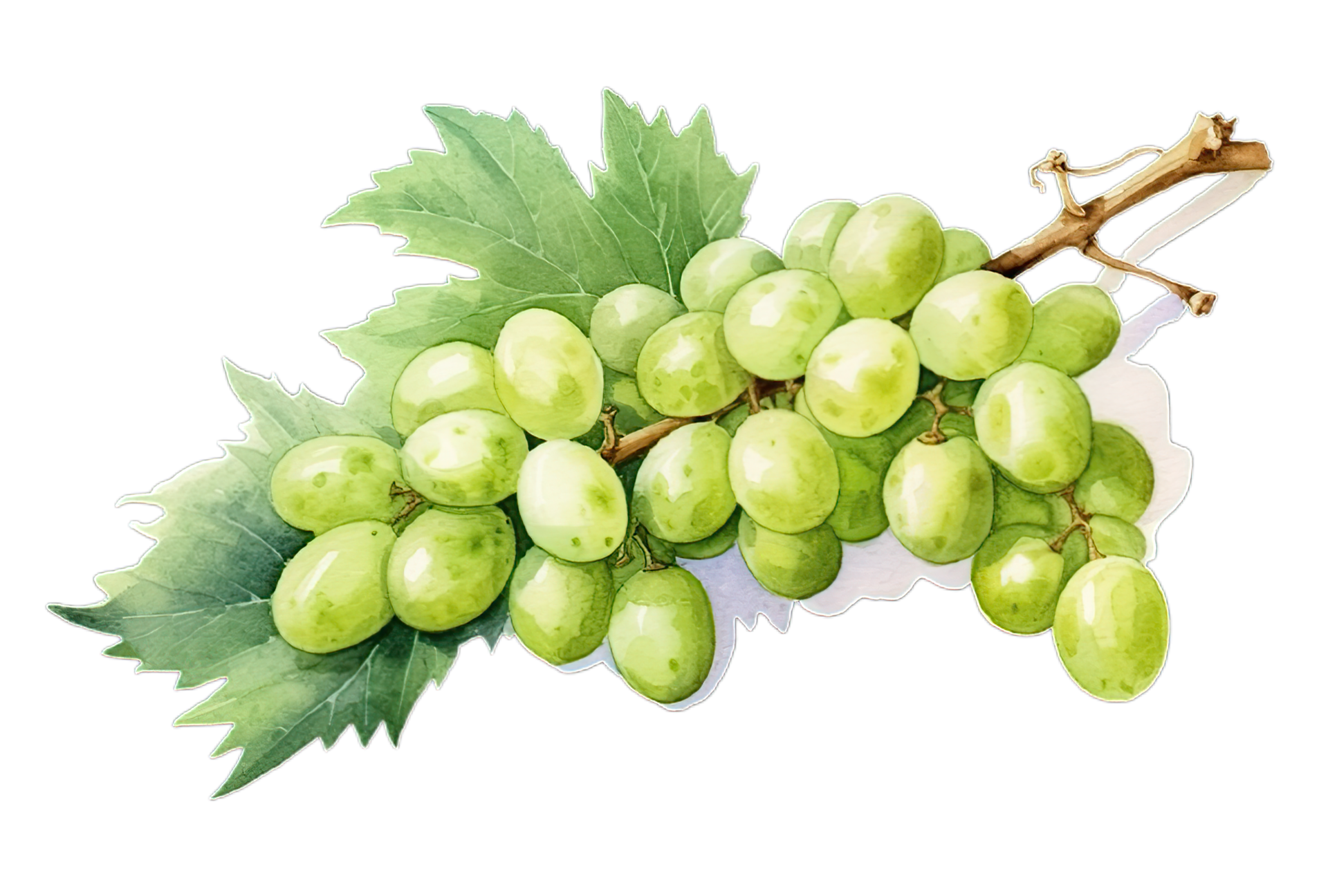 grapes watercolor clipart png,AI Generative 30728593 PNG