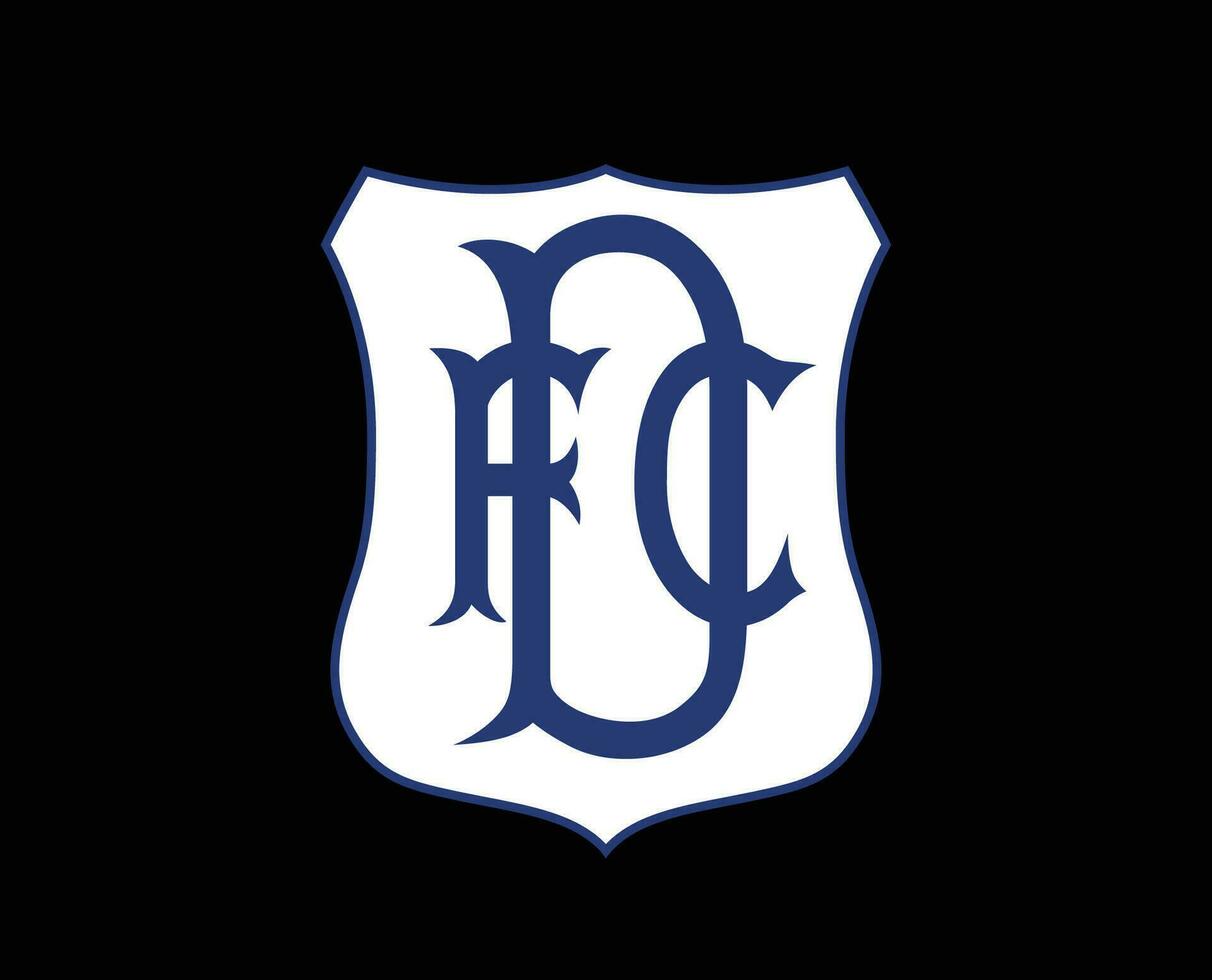 Dundee fc logo símbolo club Escocia liga fútbol americano resumen diseño vector ilustración con negro antecedentes