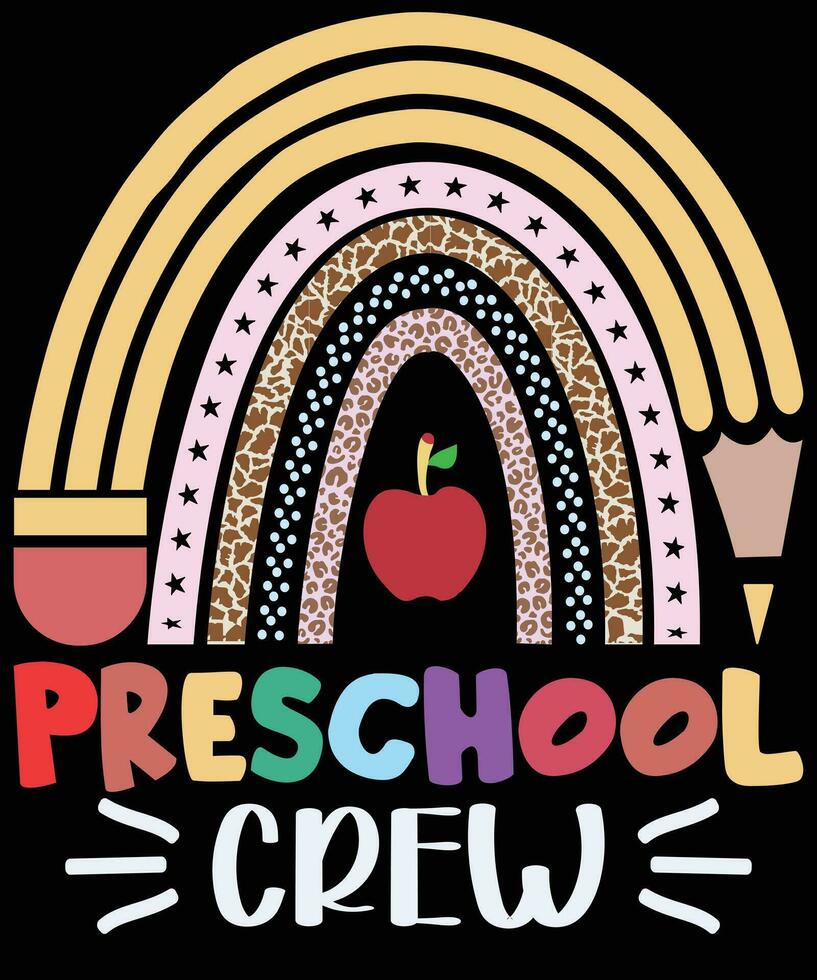 Preschool crew t shirt design vector