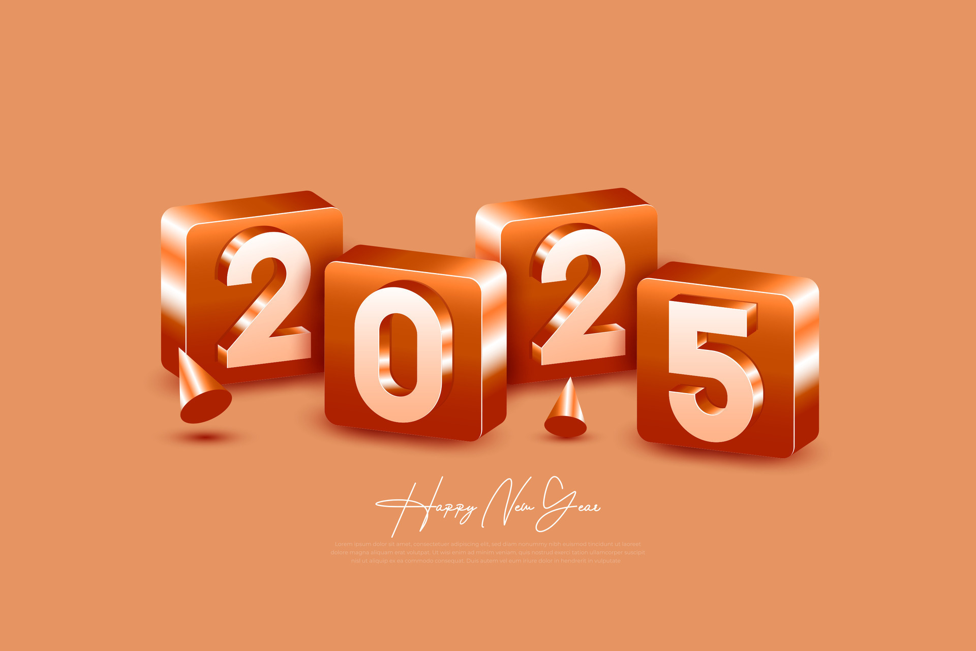 contento nuevo año 2025 diseño modelo. 2025 nuevo año celebracion