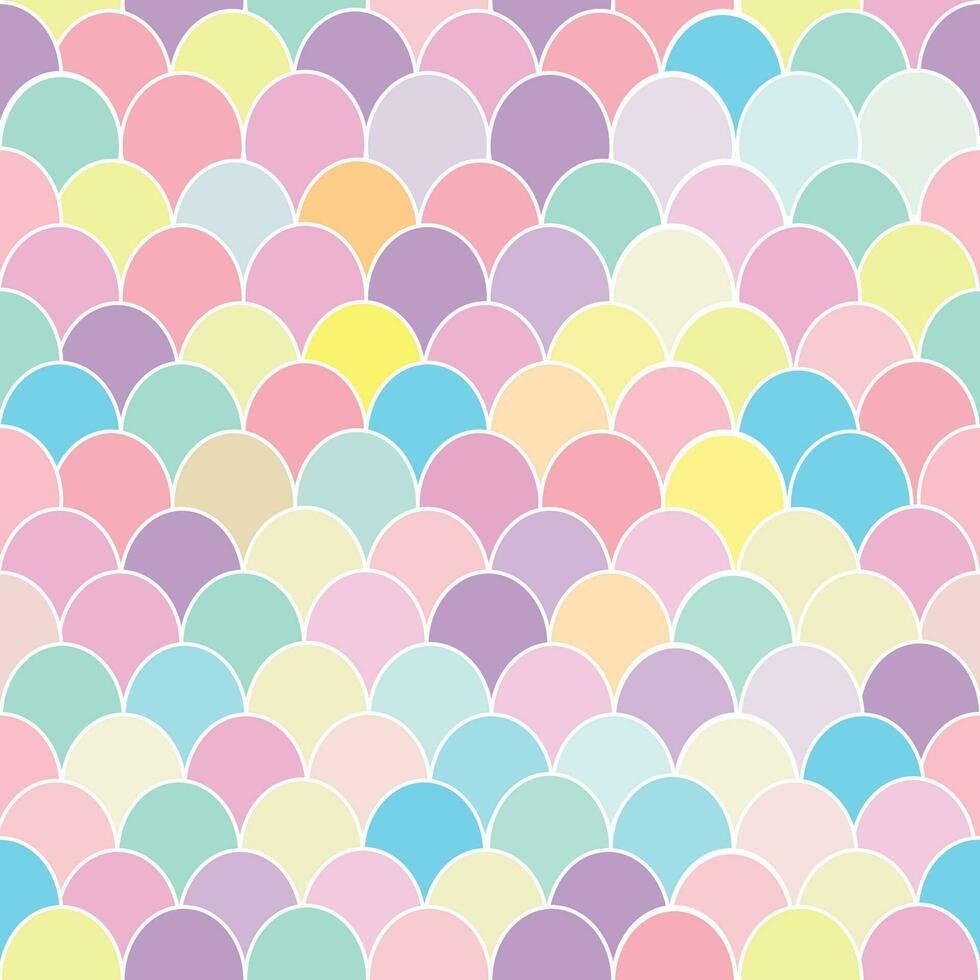 pastel fish scales seamless pattern, background, wrapping, card vector