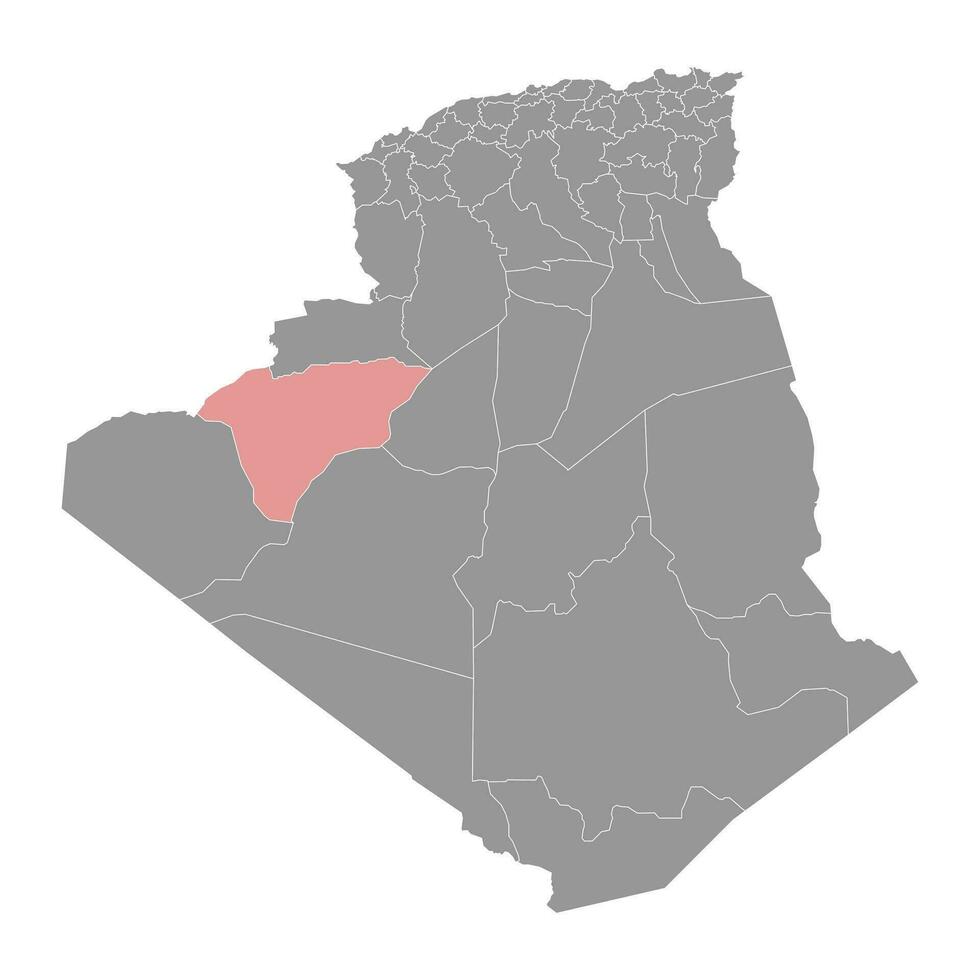 beni Abbes provincia mapa, administrativo división de Argelia vector