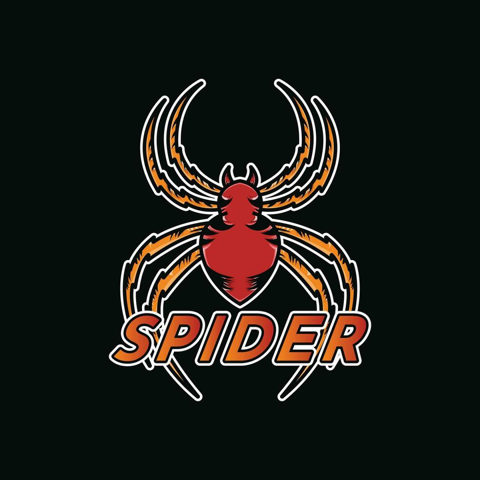 ilustración vector gráfico araña mascota logo diseño idea