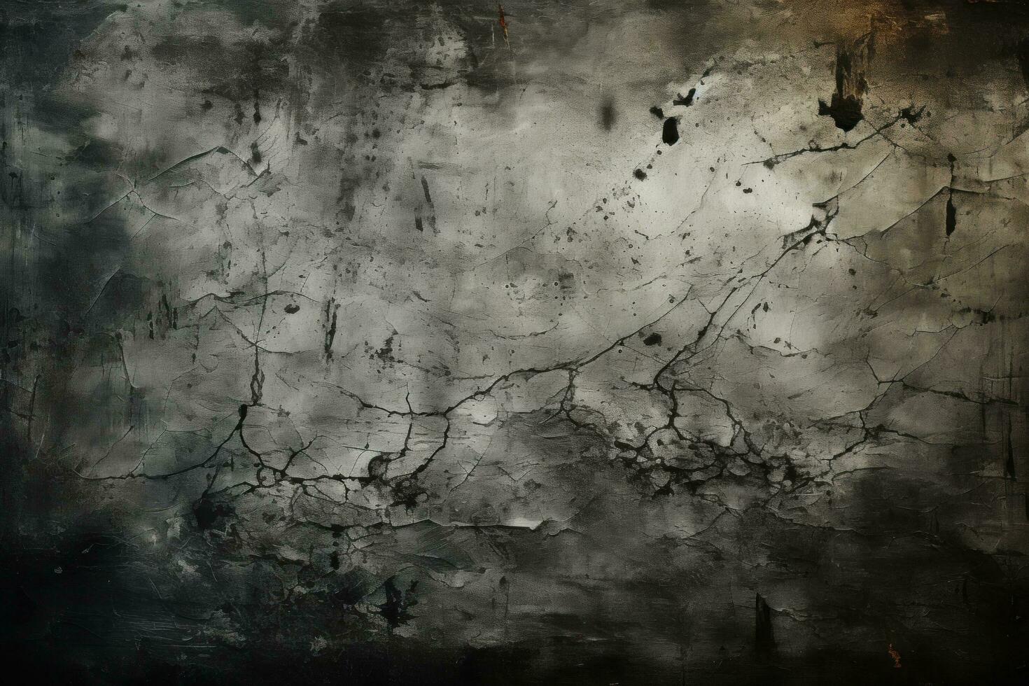 Black wall texture background, Generative AI photo