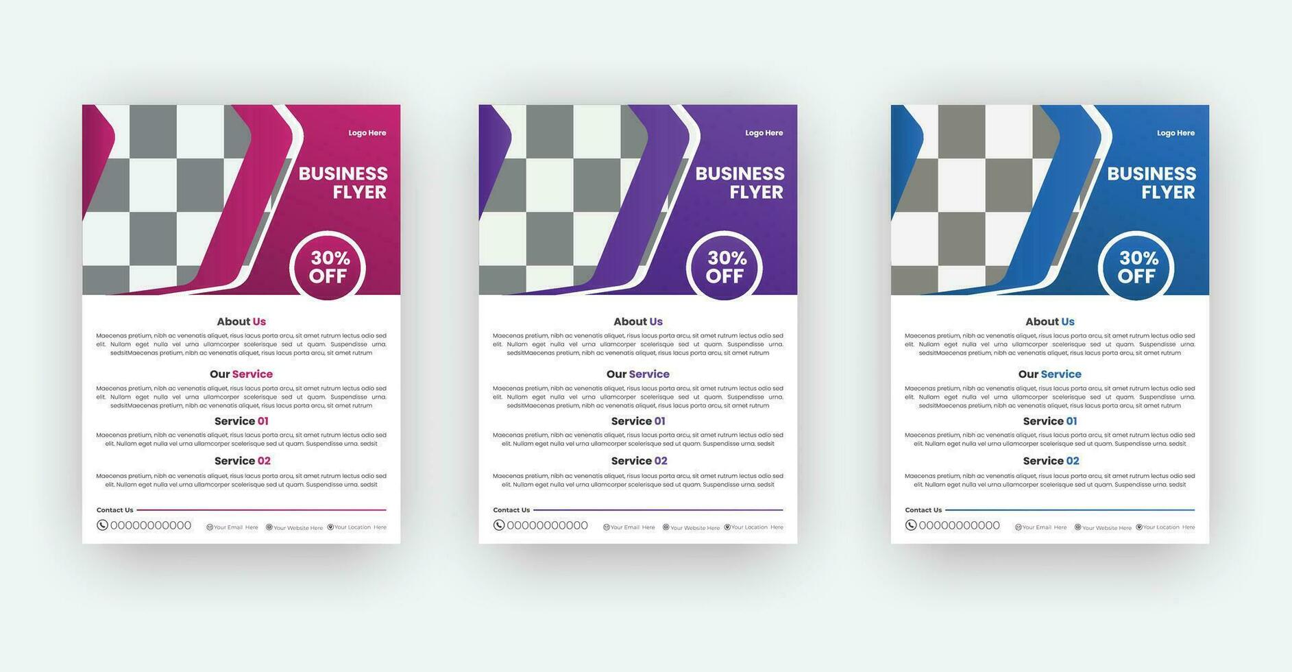 Business brochure flyer design a4 template. vector