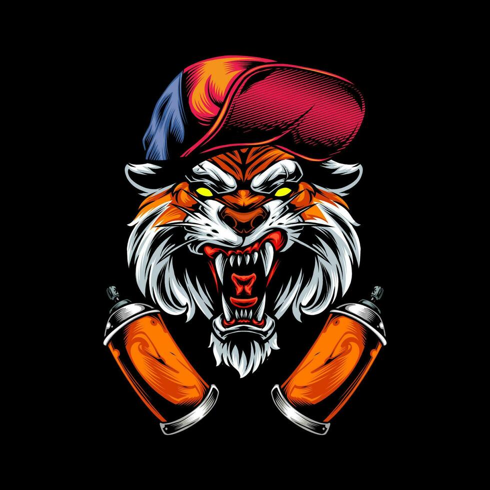 Tiger head mascot vector