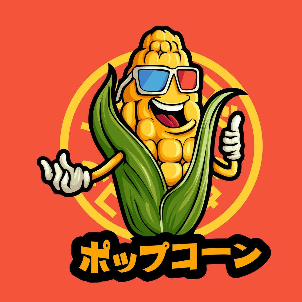 maíz mascota vector