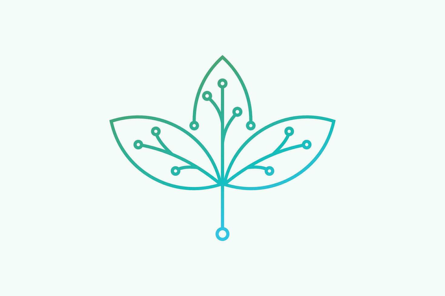 green tech logo design with technology concept vector