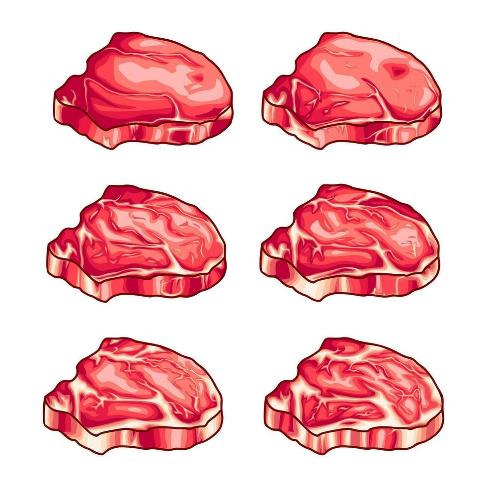 ilustración vectorial de carne vector