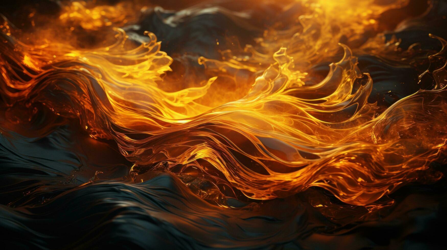 Fire flames waves background photo