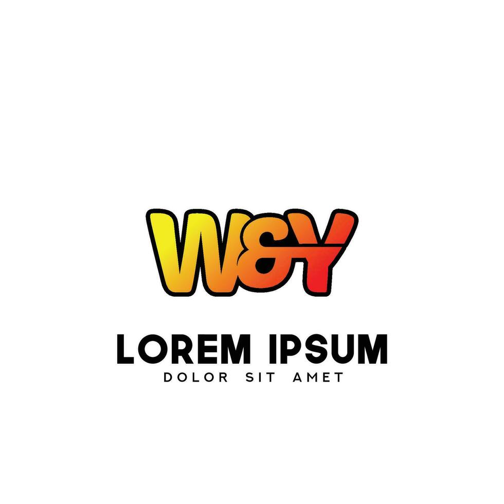 wy inicial logo diseño vector