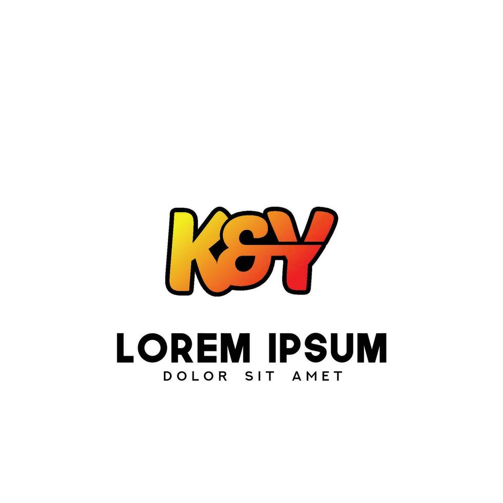 KY Initial Logo Design Vector