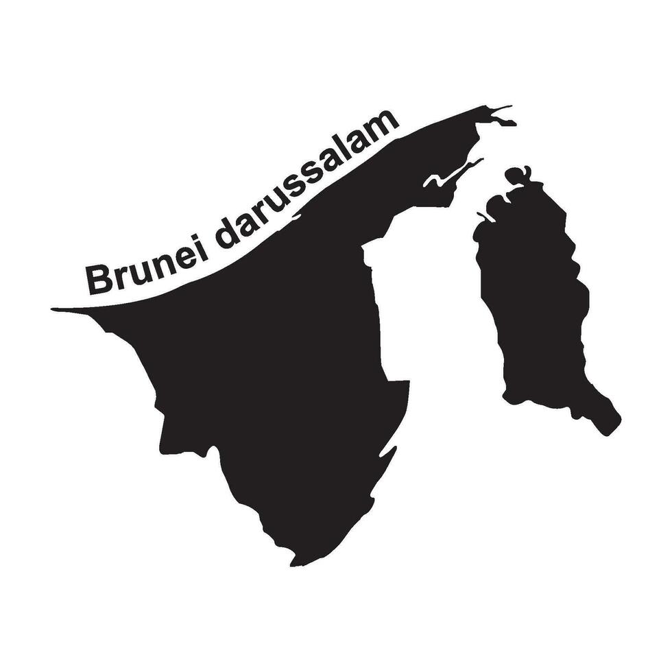 Brunei Darussalam map icon vector