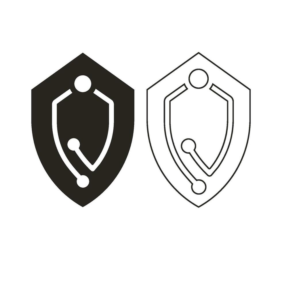 Shield logo design vector