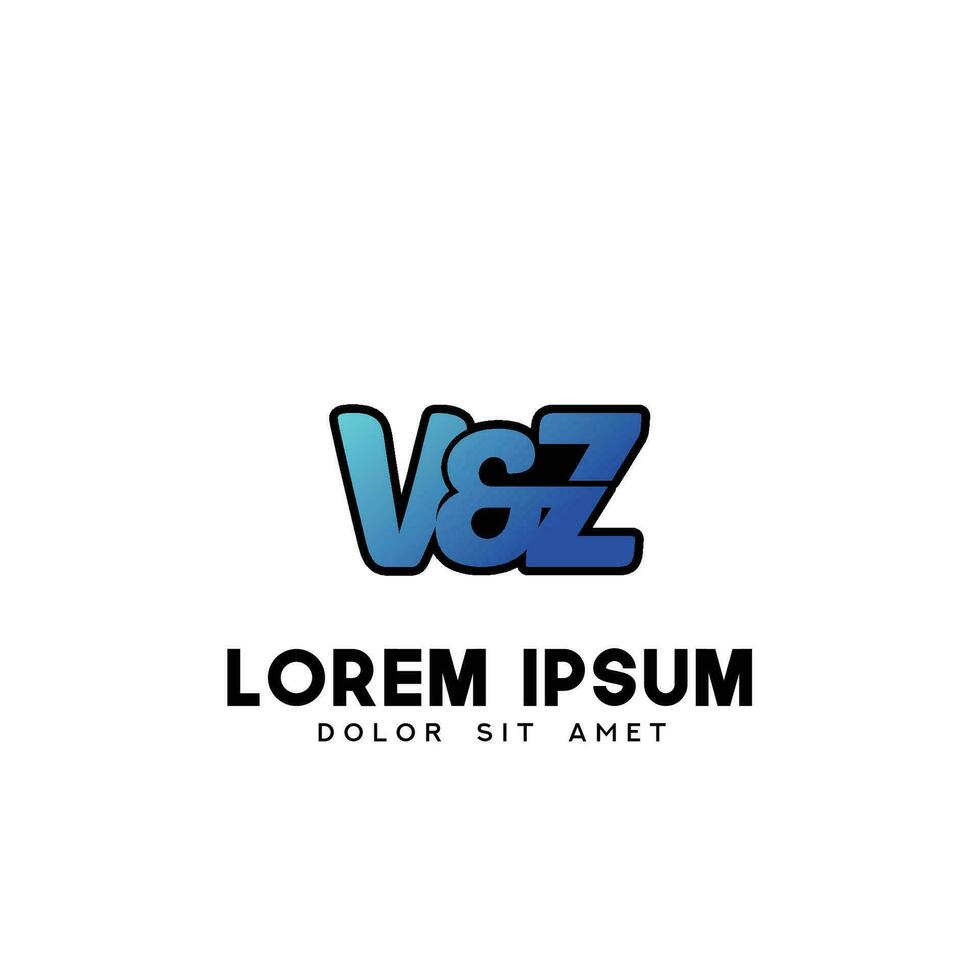 vz inicial logo diseño vector