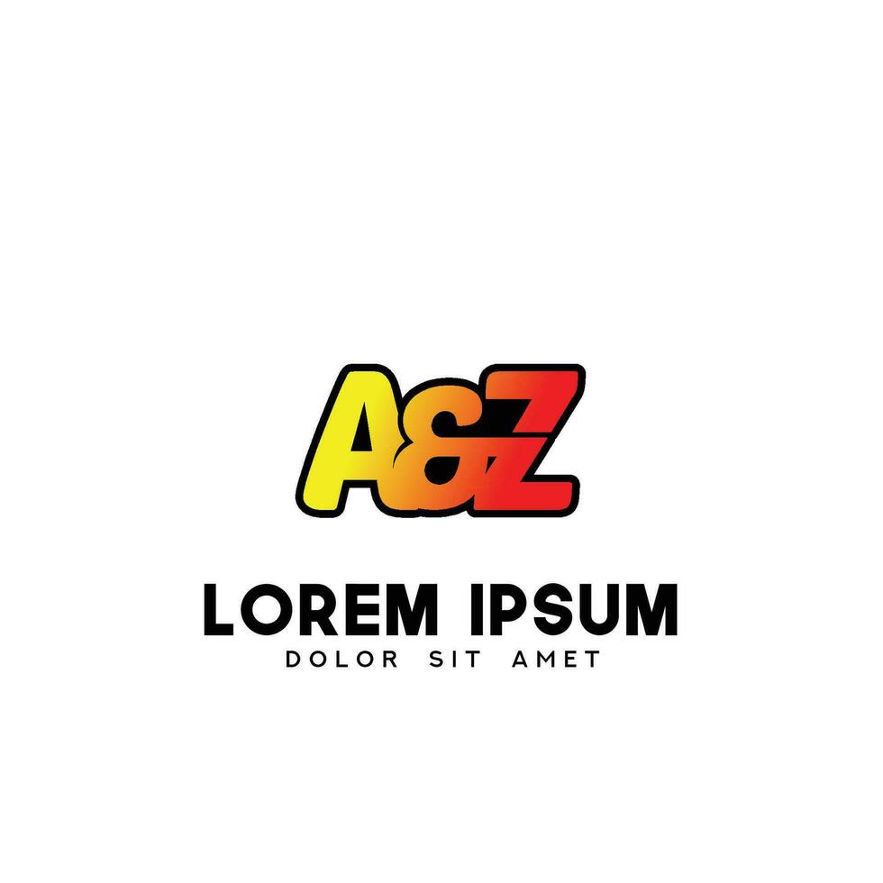 AZ Initial Logo Design Vector