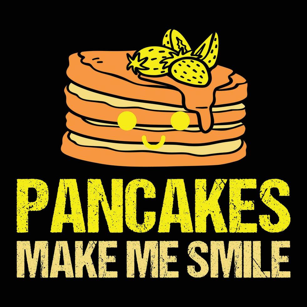 Cute Pancake Maker Breakfast Food Lover Pancake T-Shirt vector